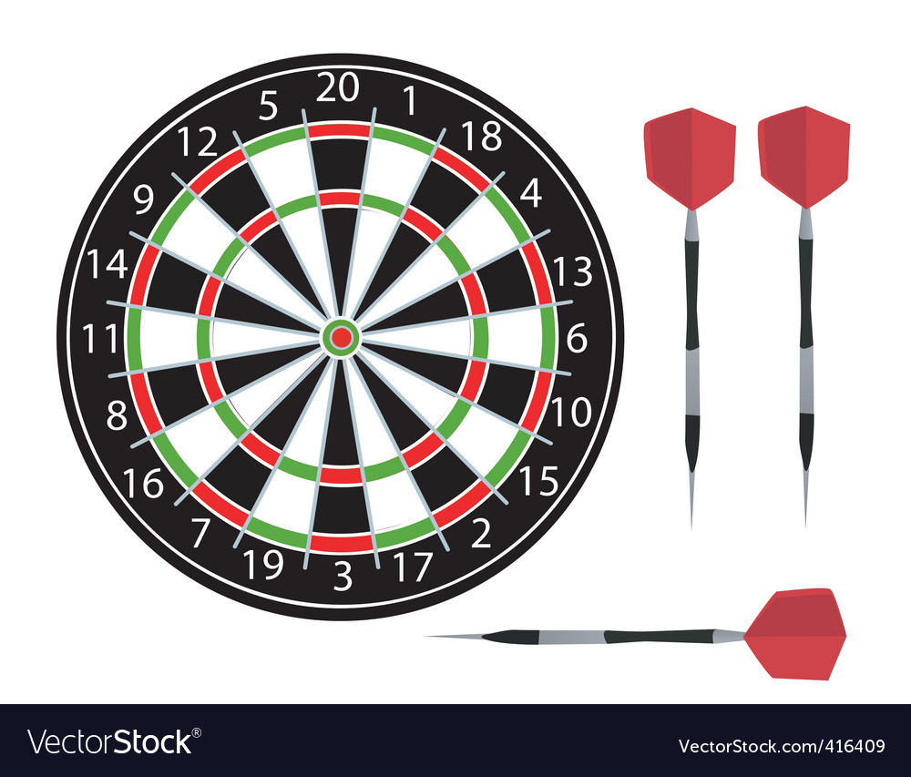 Dartboard and darts