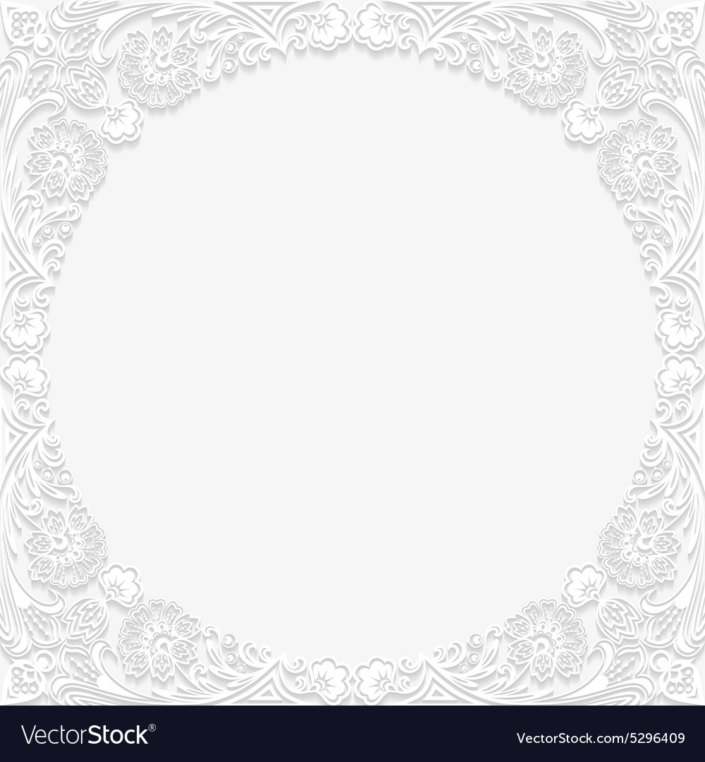 Decorative floral frame Royalty Free Vector Image