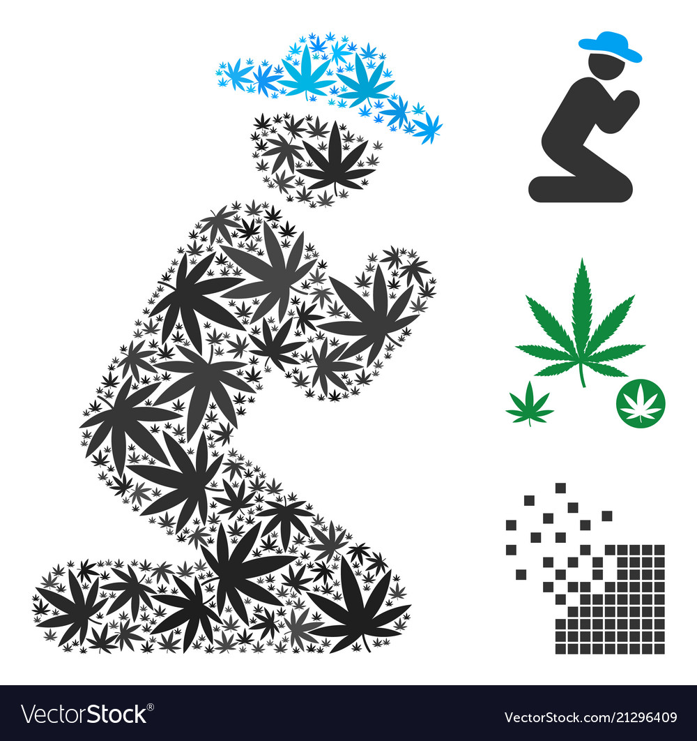 Gentleman bete Collage von Cannabis vector image Gentleman bete Collage von Cannabis
