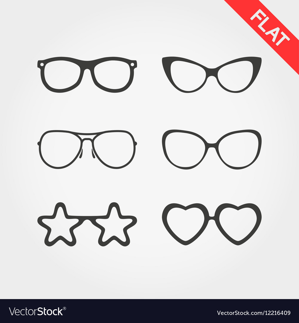 Glasses Silhouette Set