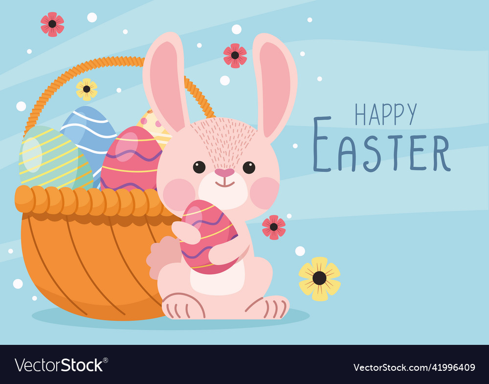 Happy Easter Lettering Royalty Free Vector Image