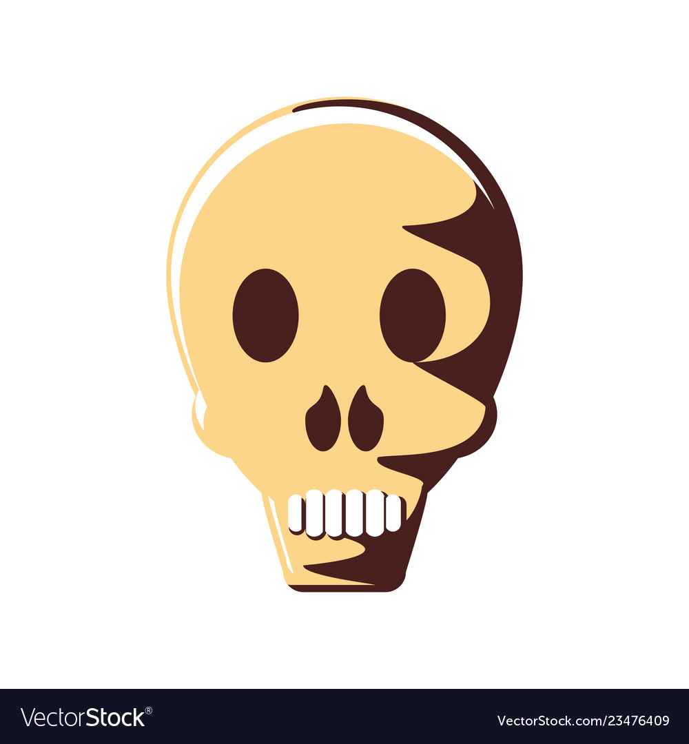 Head skull isolated icon Royalty Free Vector Image