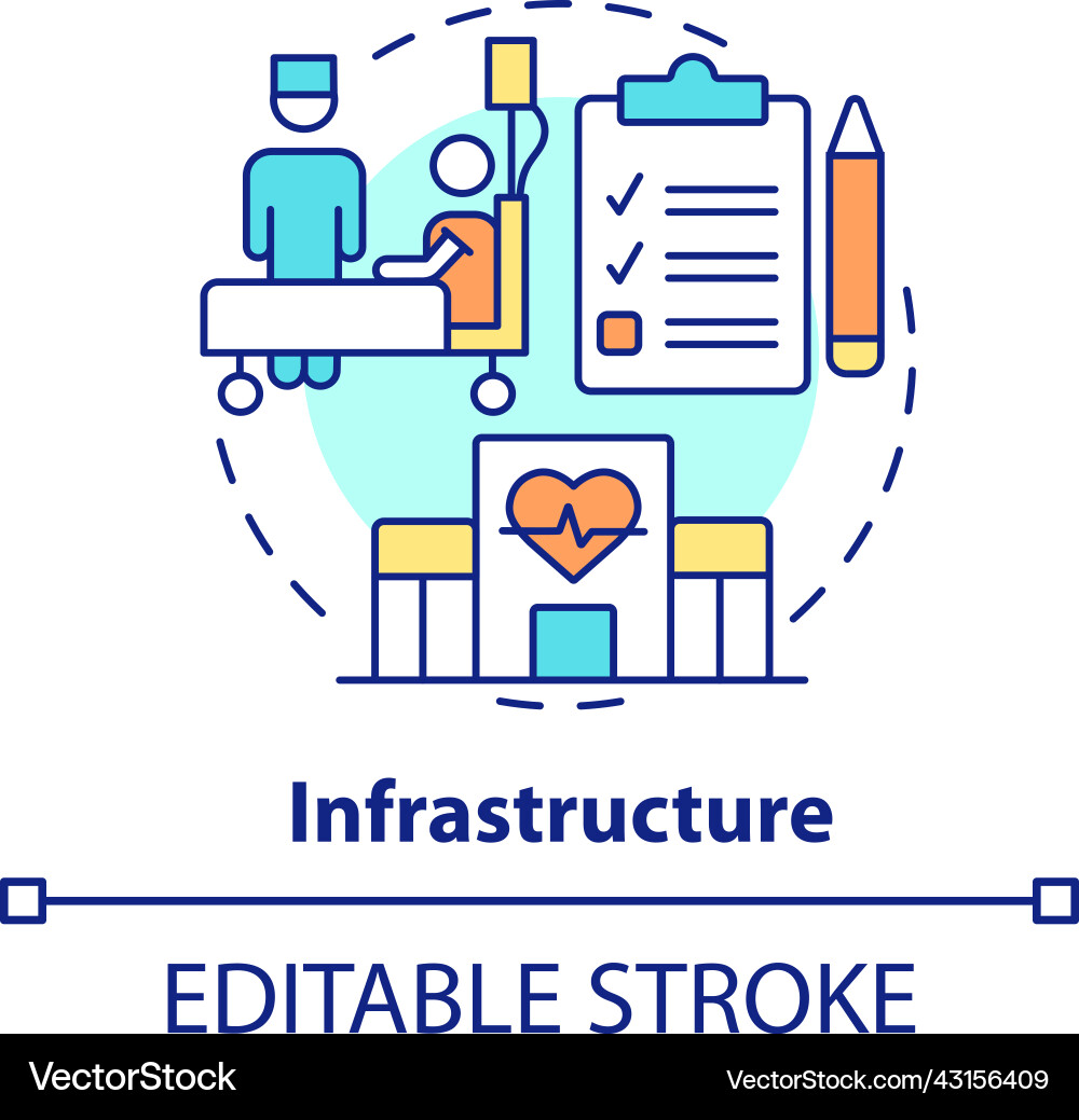 Infrastructure concept icon Royalty Free Vector Image