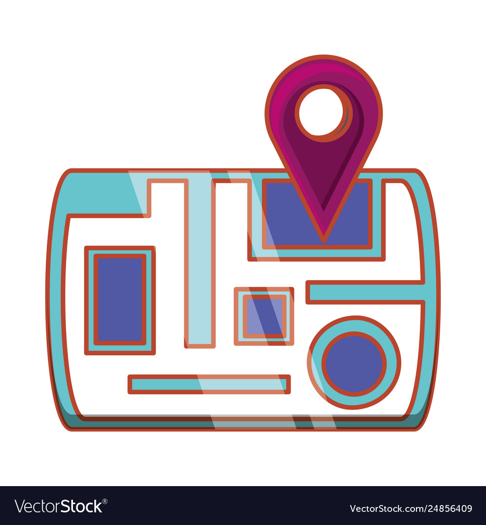 Karte mit Pin Pointer Standort vector image Karte mit Pin Pointer Standort