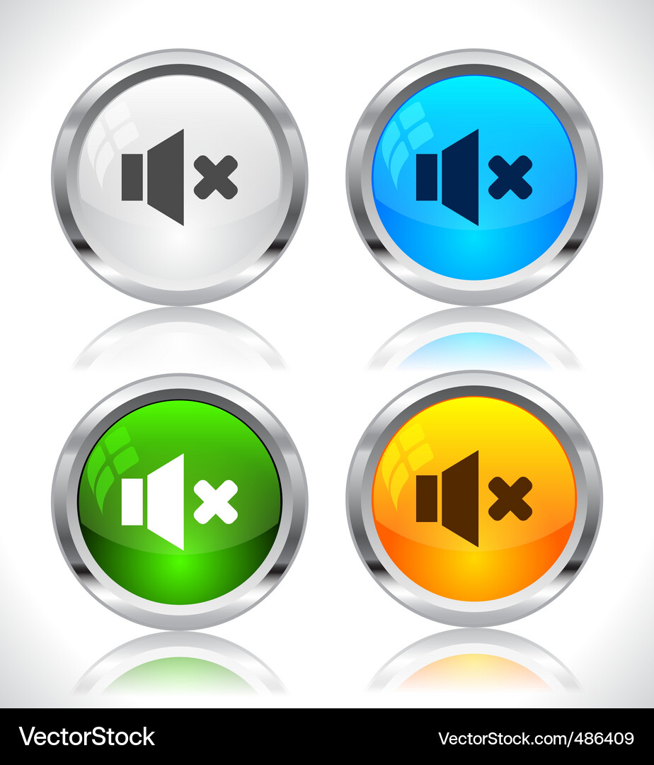 Metal web buttons Royalty Free Vector Image - VectorStock