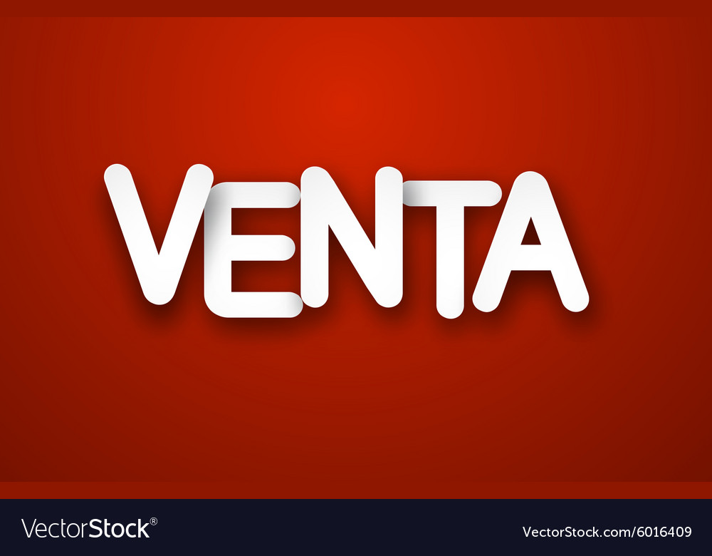 Paper venta sign