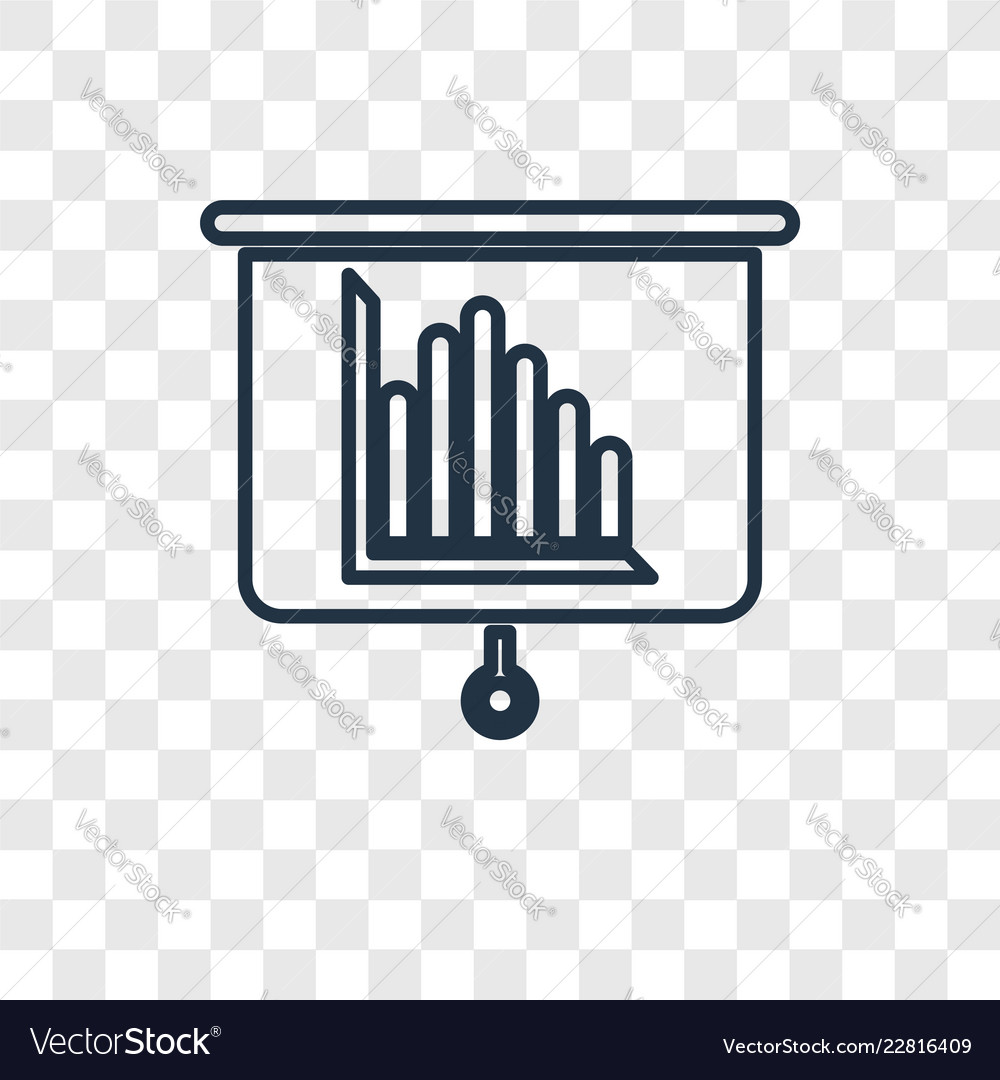 Presentation concept linear icon isolated vector image Presentation concept linear icon isolated