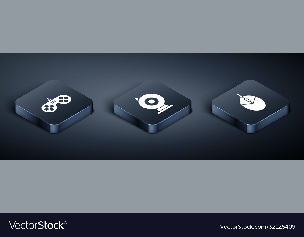 Set isometric gamepad computer mouse gaming