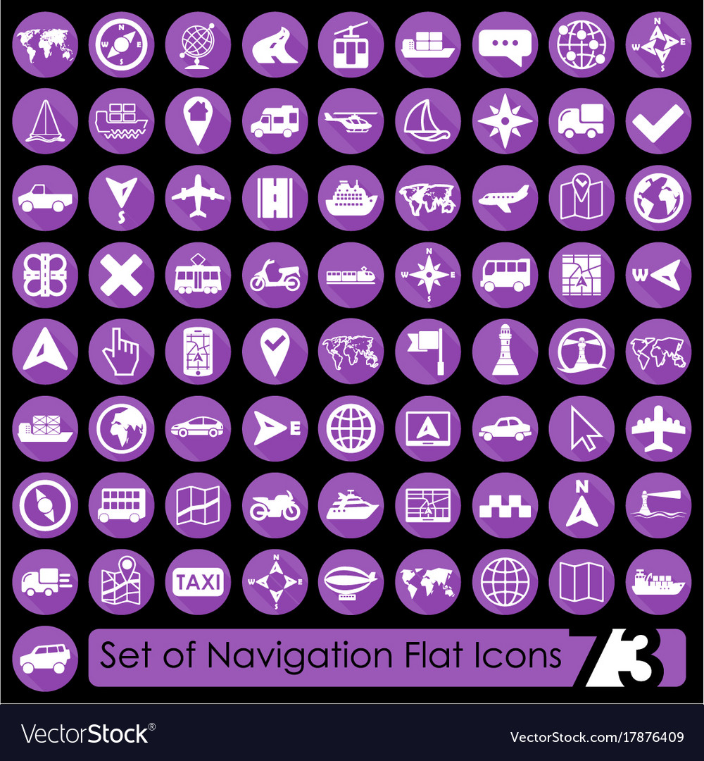 Set of navigation icons