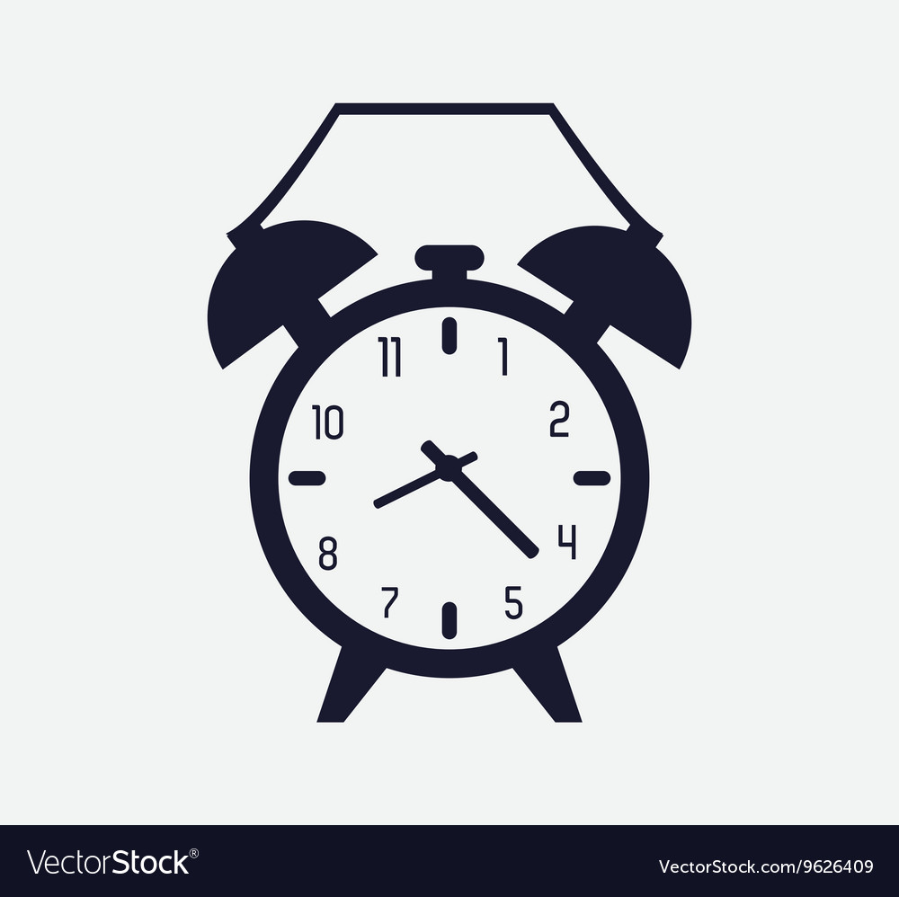 Silhouette clock icon time design graphic Vector Image