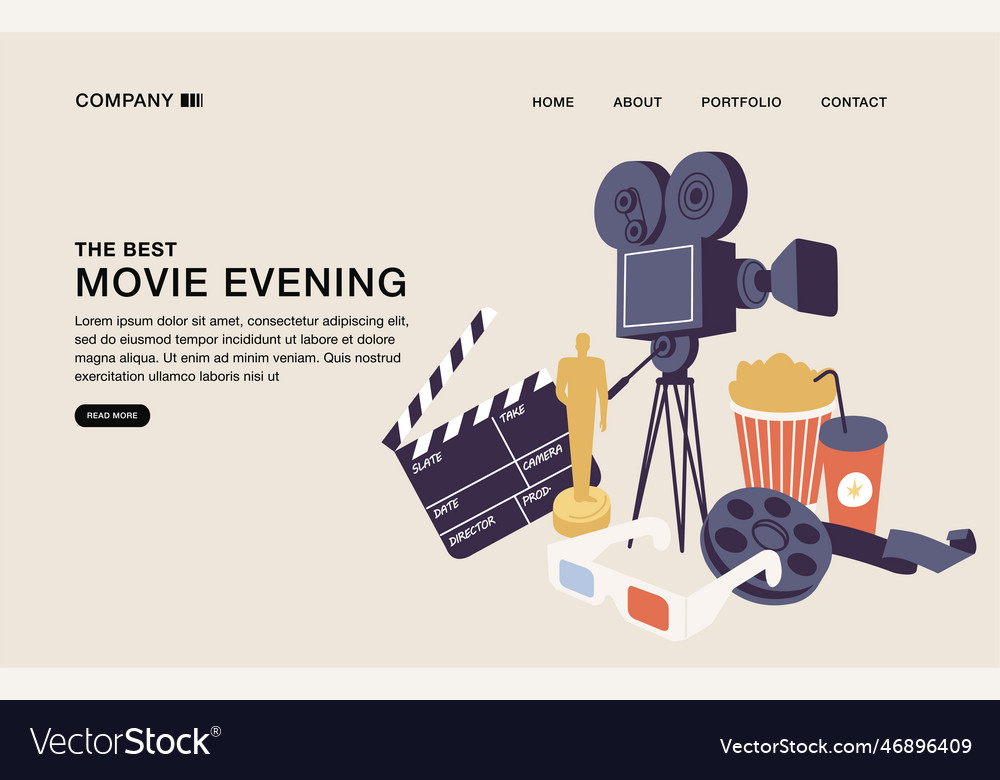 Template design of landing page with concept vector image Template design of landing page with concept