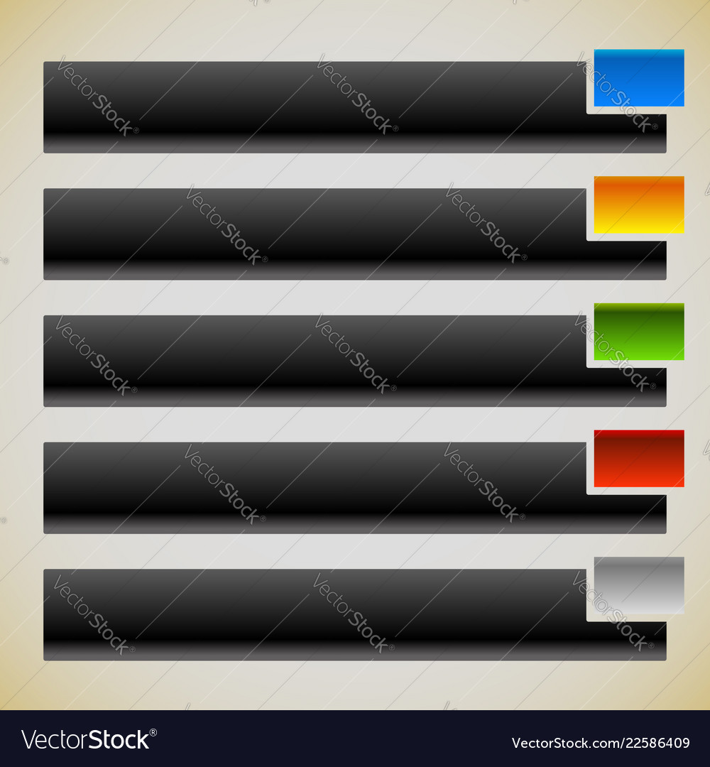 Two part banners buttons with intersecting vector image Two part banners buttons with intersecting