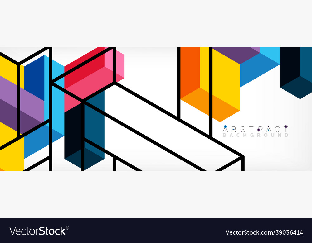 Abstract background 3d cubes cubic elements Vector Image Abstract background 3d cubes cubic elements