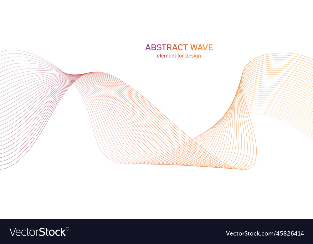Abstract colorful wave element for design