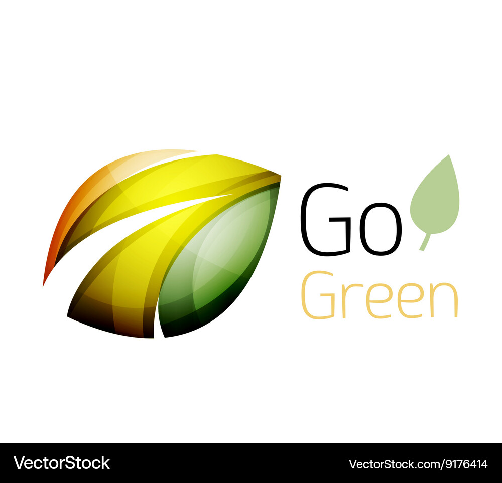 Abstract leaf icon Royalty Free Vector Image - VectorStock