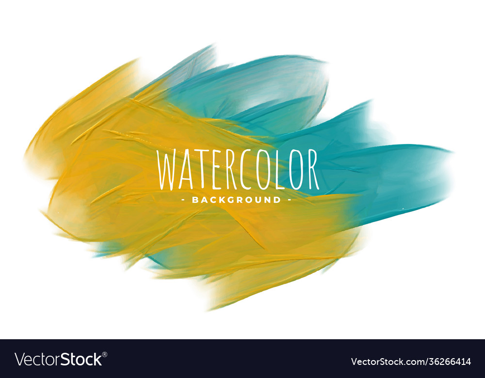 Abstract Watercolor Texture - Blue & Yellow