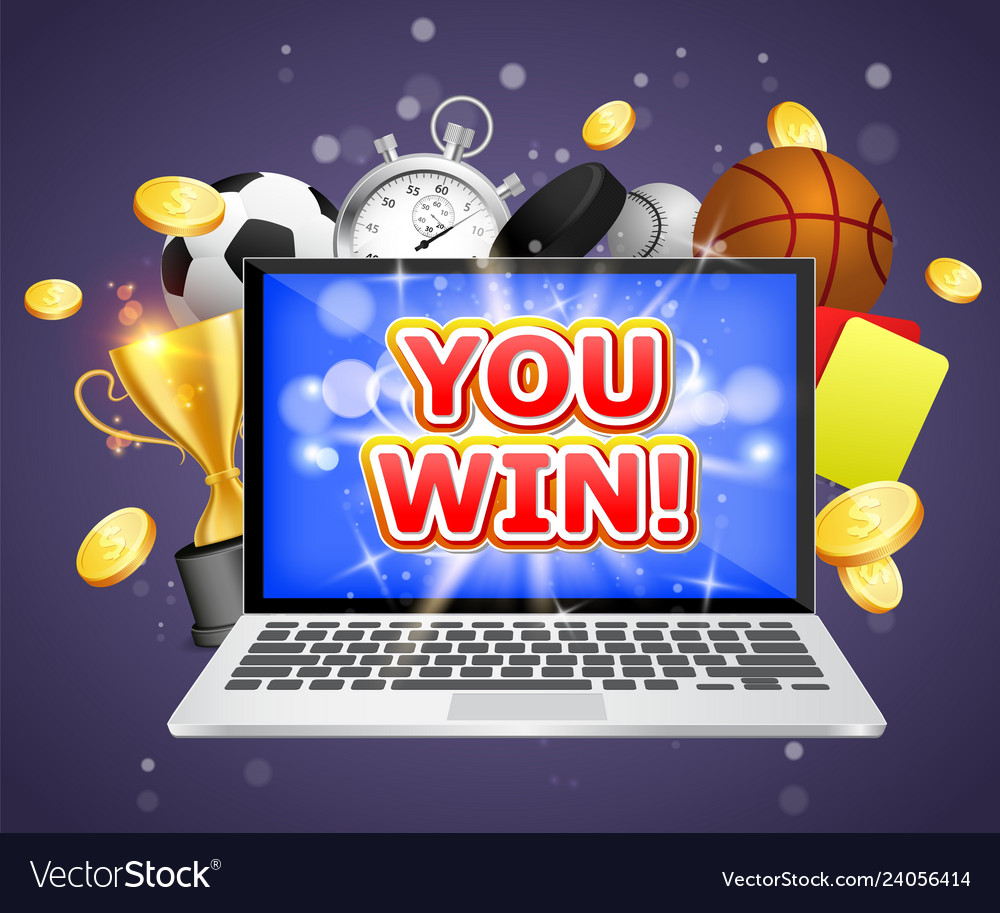 Betting winner poster banner design vector image Betting winner poster banner design