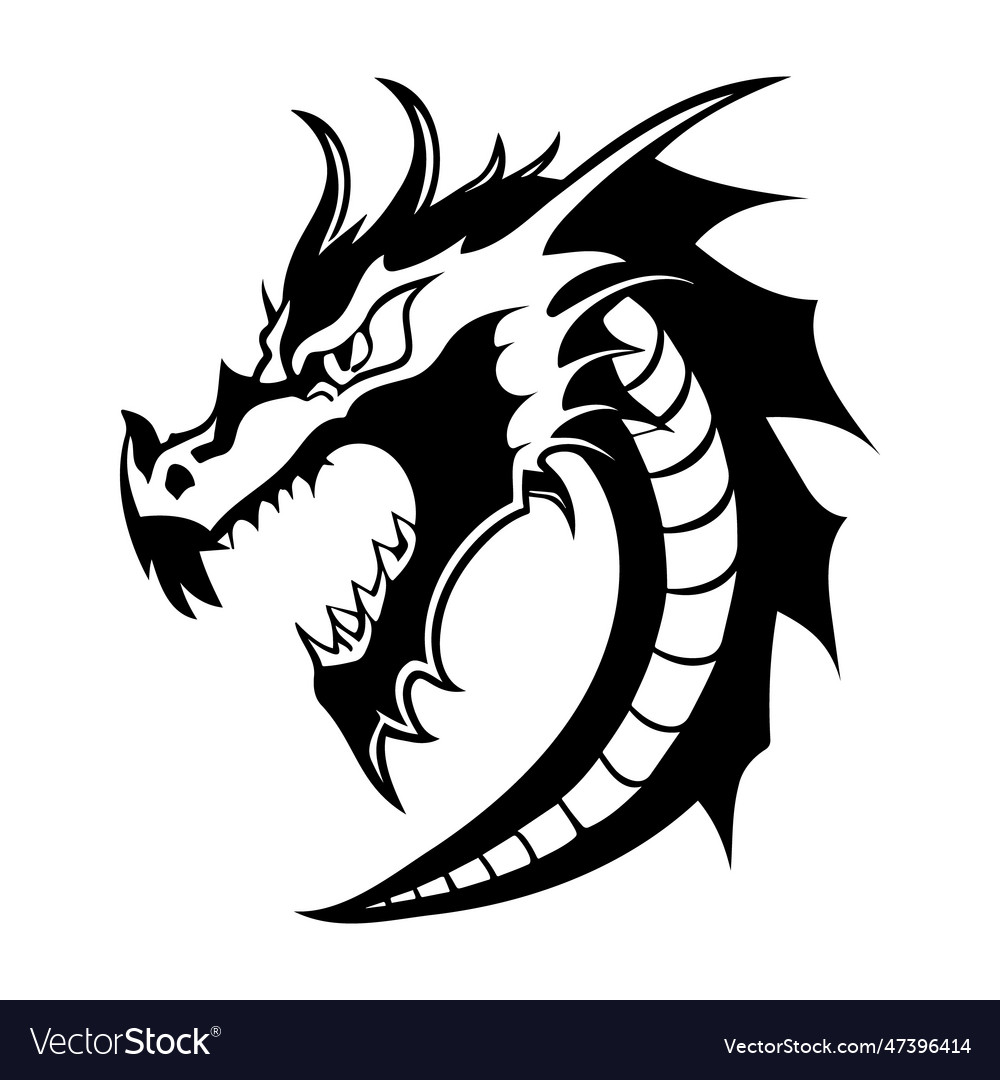 Black Dragon Head Icon
