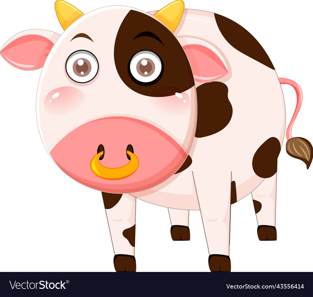 Cute Cow Cartoon Character Royalty Free Vector Image