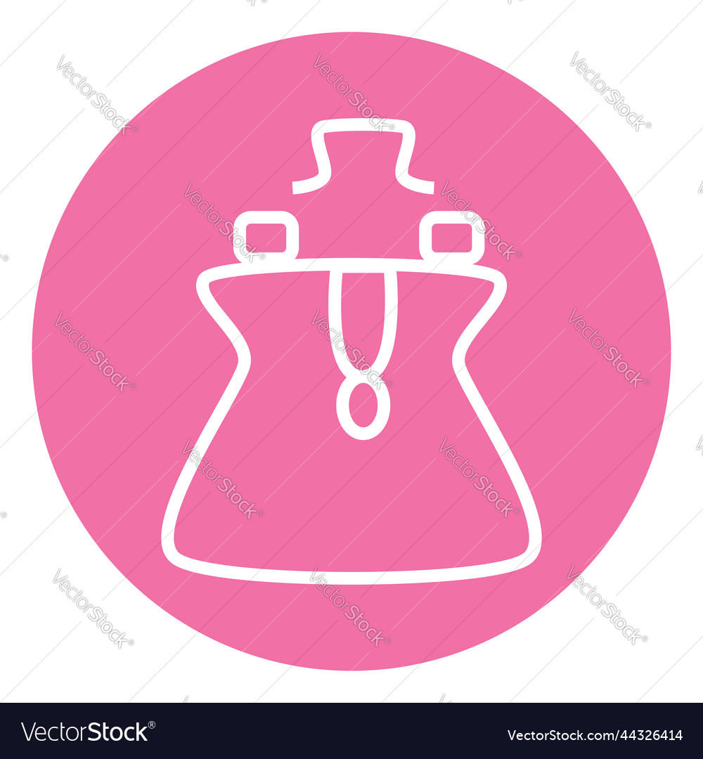 Fancy pink womans bag on a white background