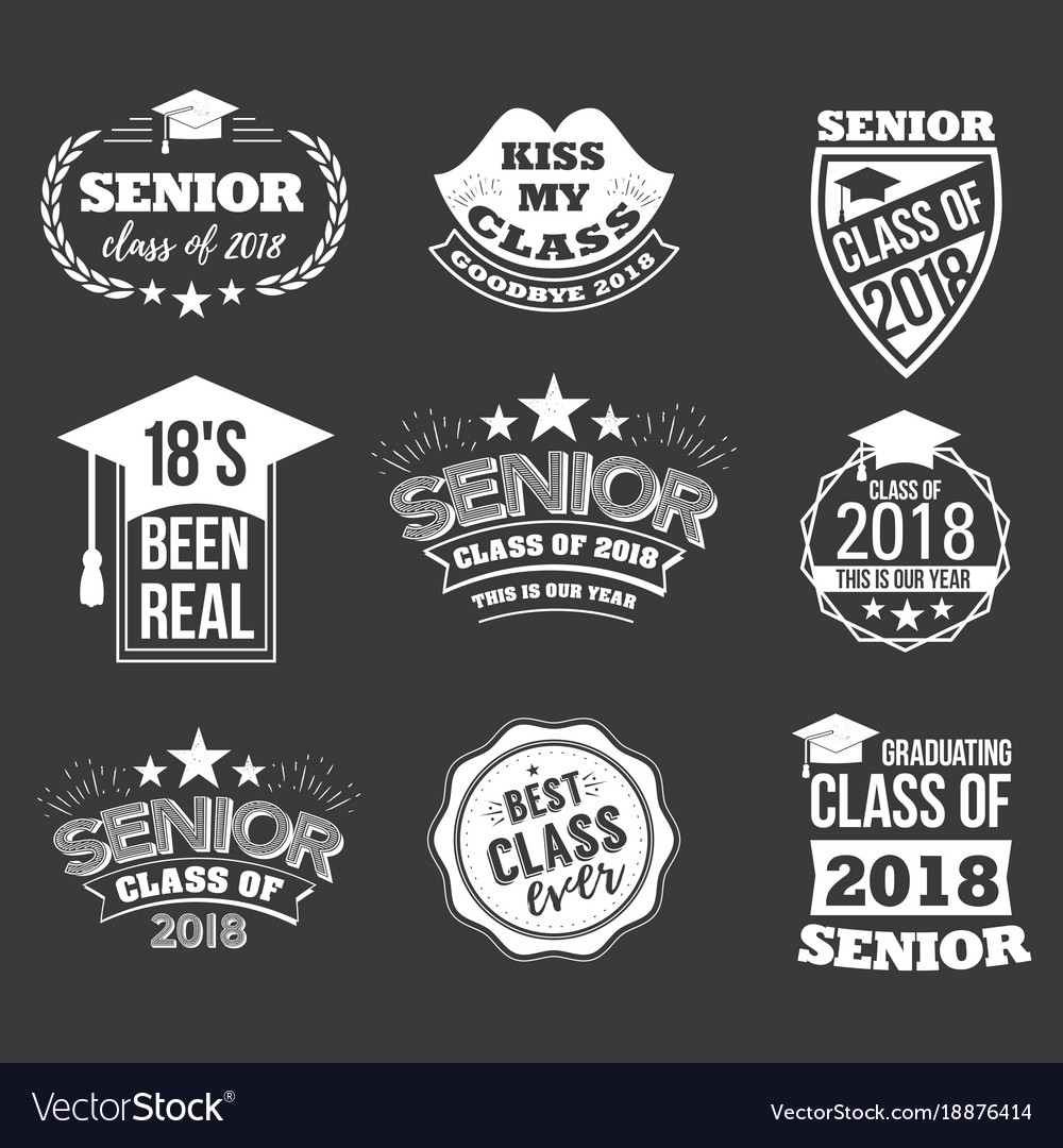 Graduation Class of 2018 Badges & Labels
