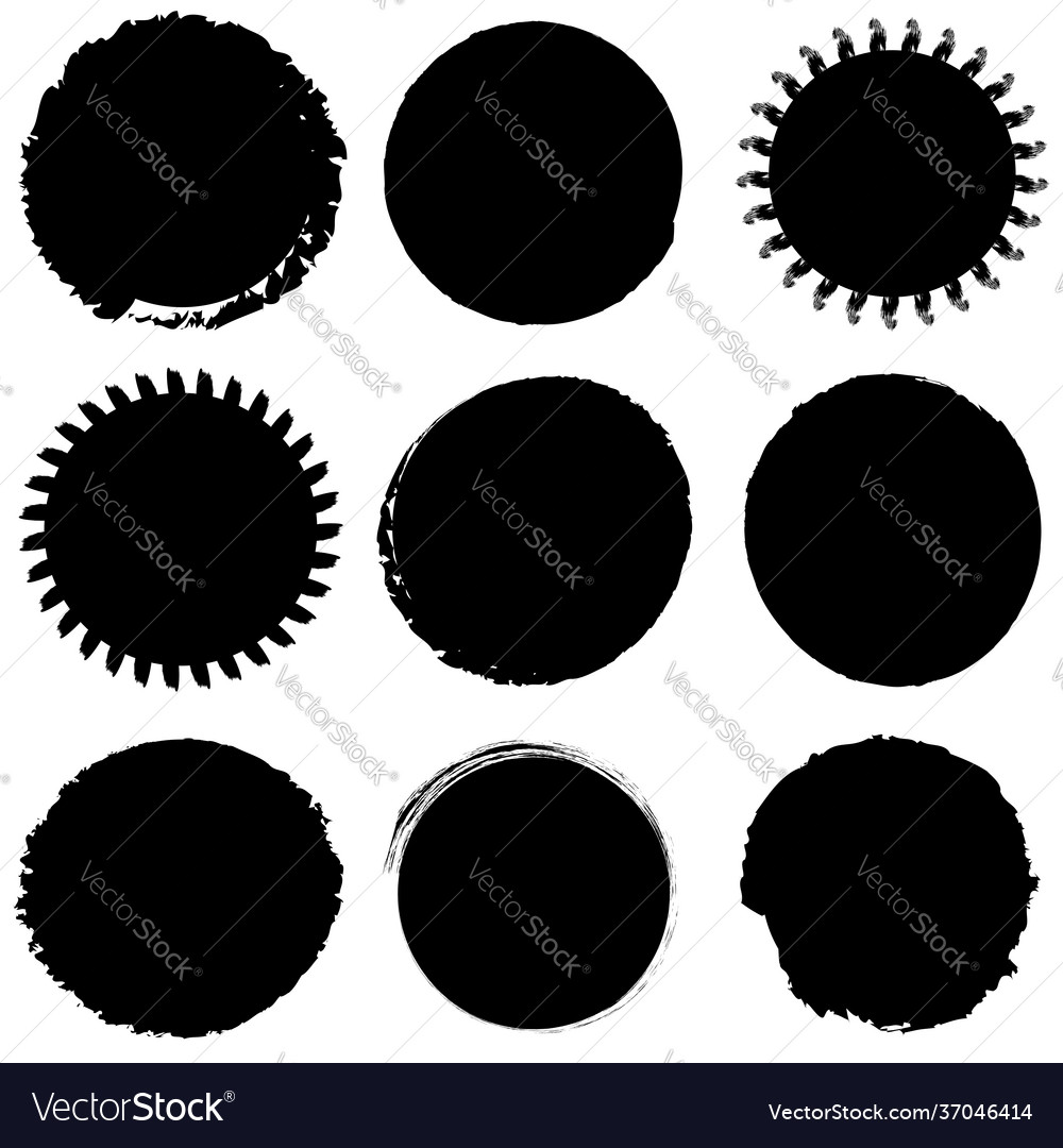 Grungy circle blob blotch vector image Grungy circle blob blotch