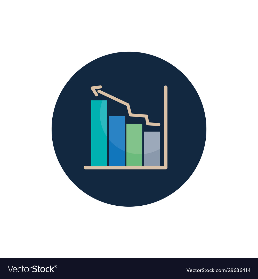 Isolated workflow bars flat block style icon