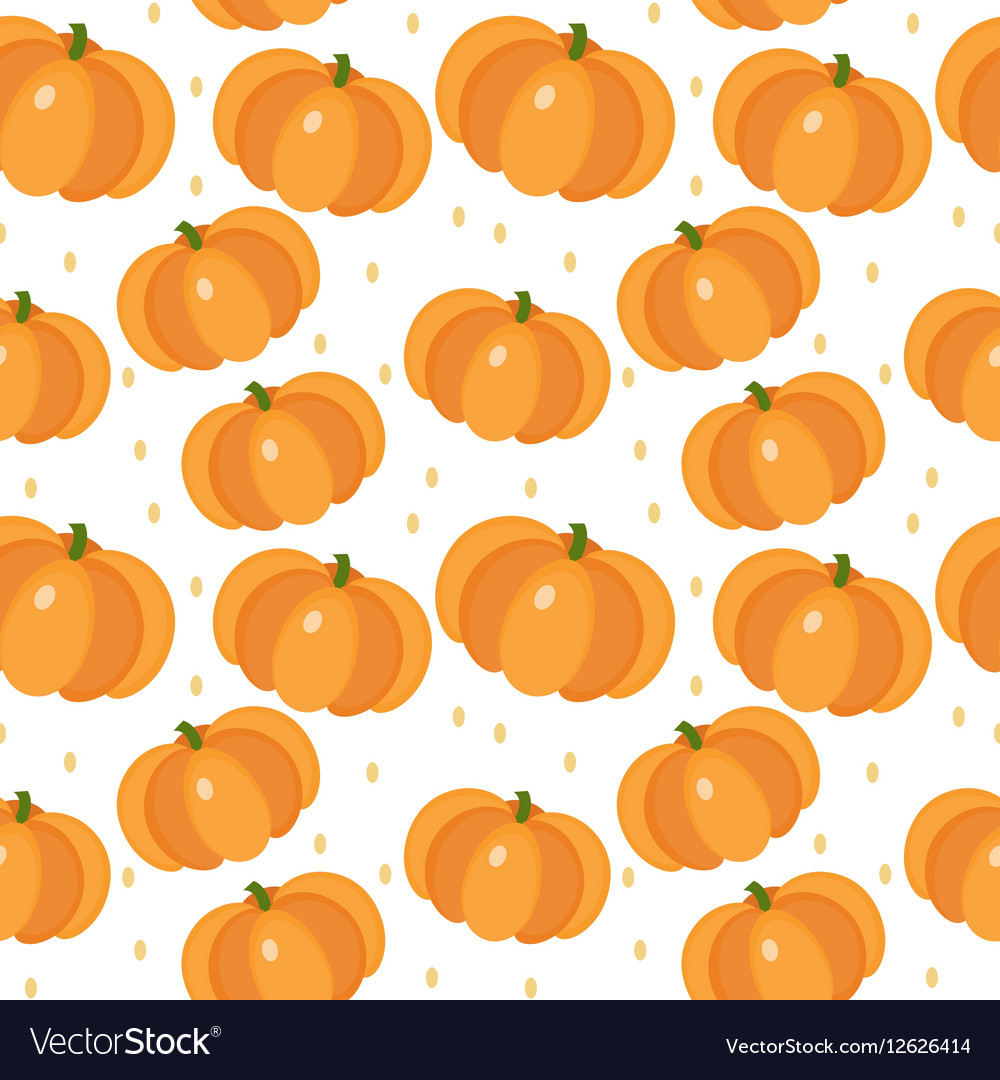 Pumpkin seamless pattern gourd endless Royalty Free Vector