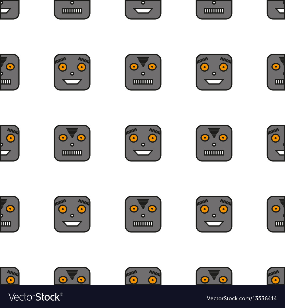 Seamless pattern of robots vector image Seamless pattern of robots