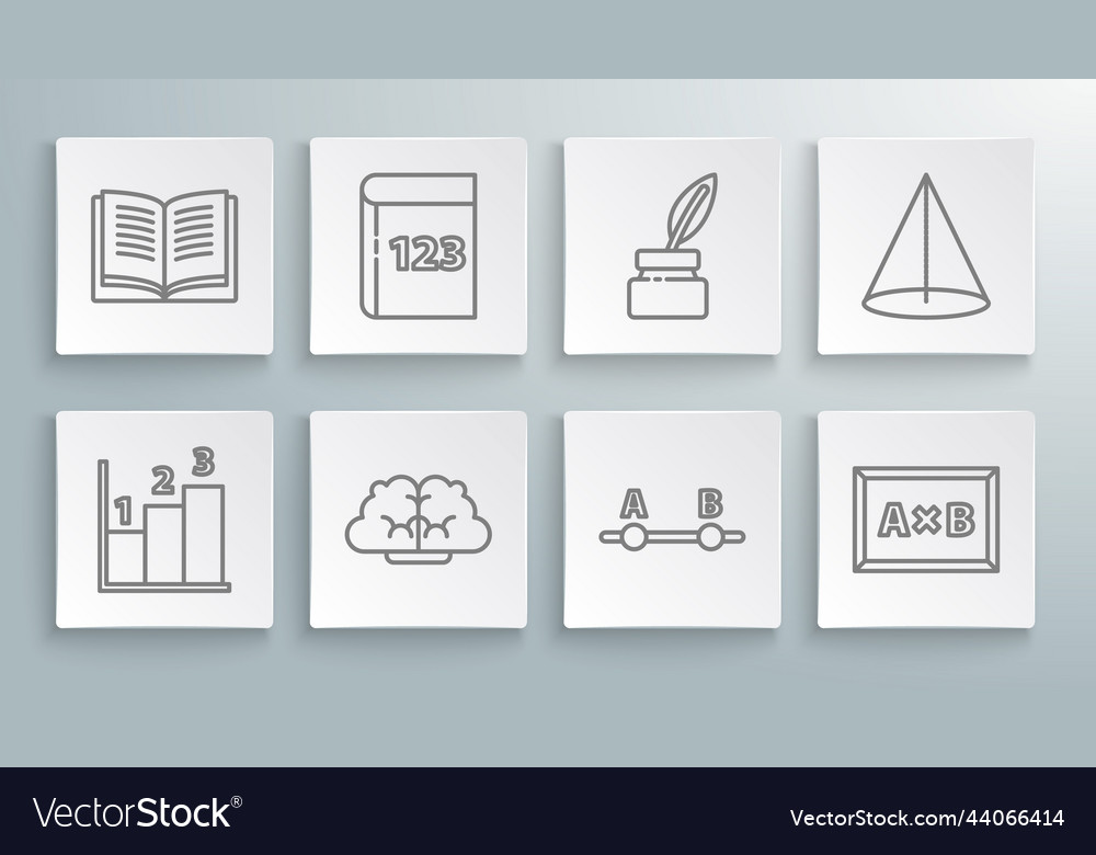 Set line graph schedule chart diagram test vector image Set line graph schedule chart diagram test