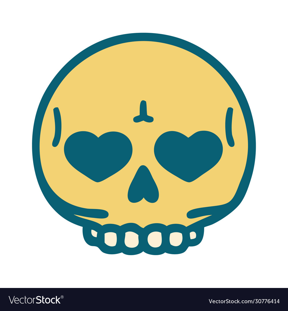 Tattoo style icon a skull Royalty Free Vector Image