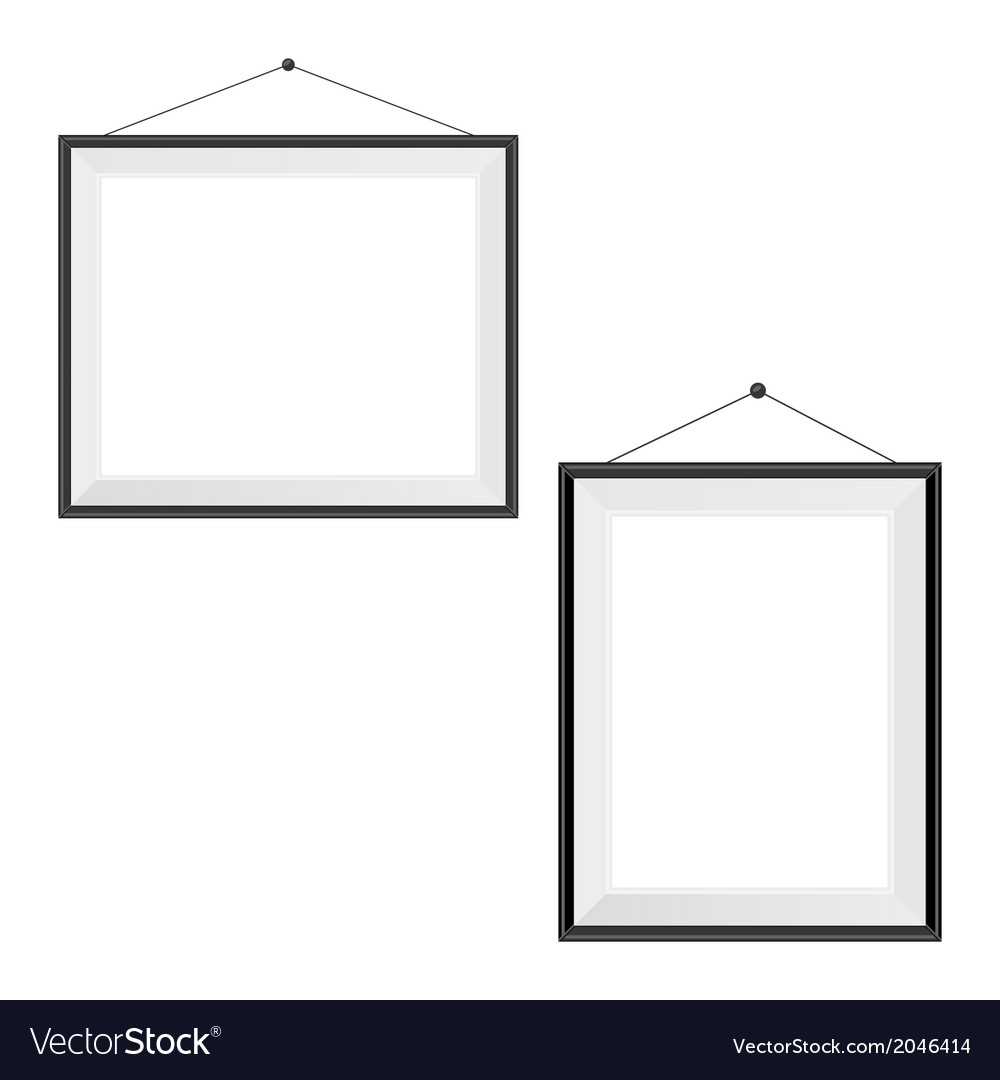 White photo frame Royalty Free Vector Image - VectorStock