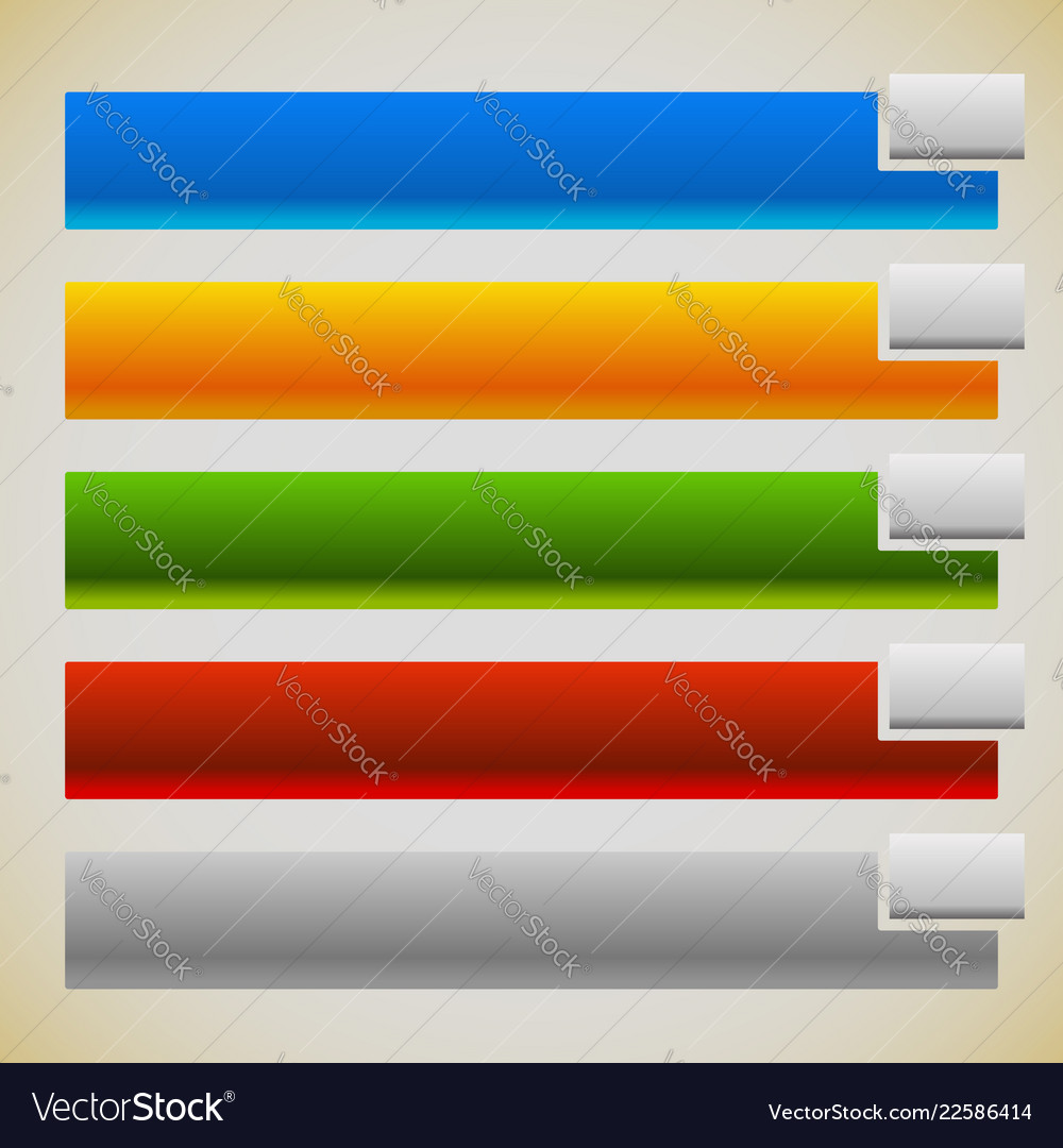Two part banners buttons with intersecting vector image Two part banners buttons with intersecting