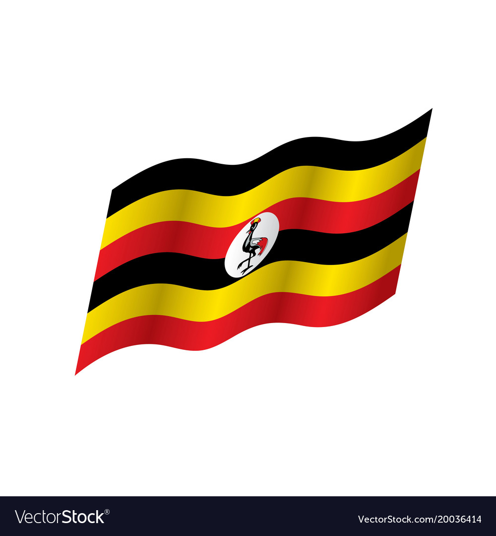 Uganda flag Royalty Free Vector Image - VectorStock