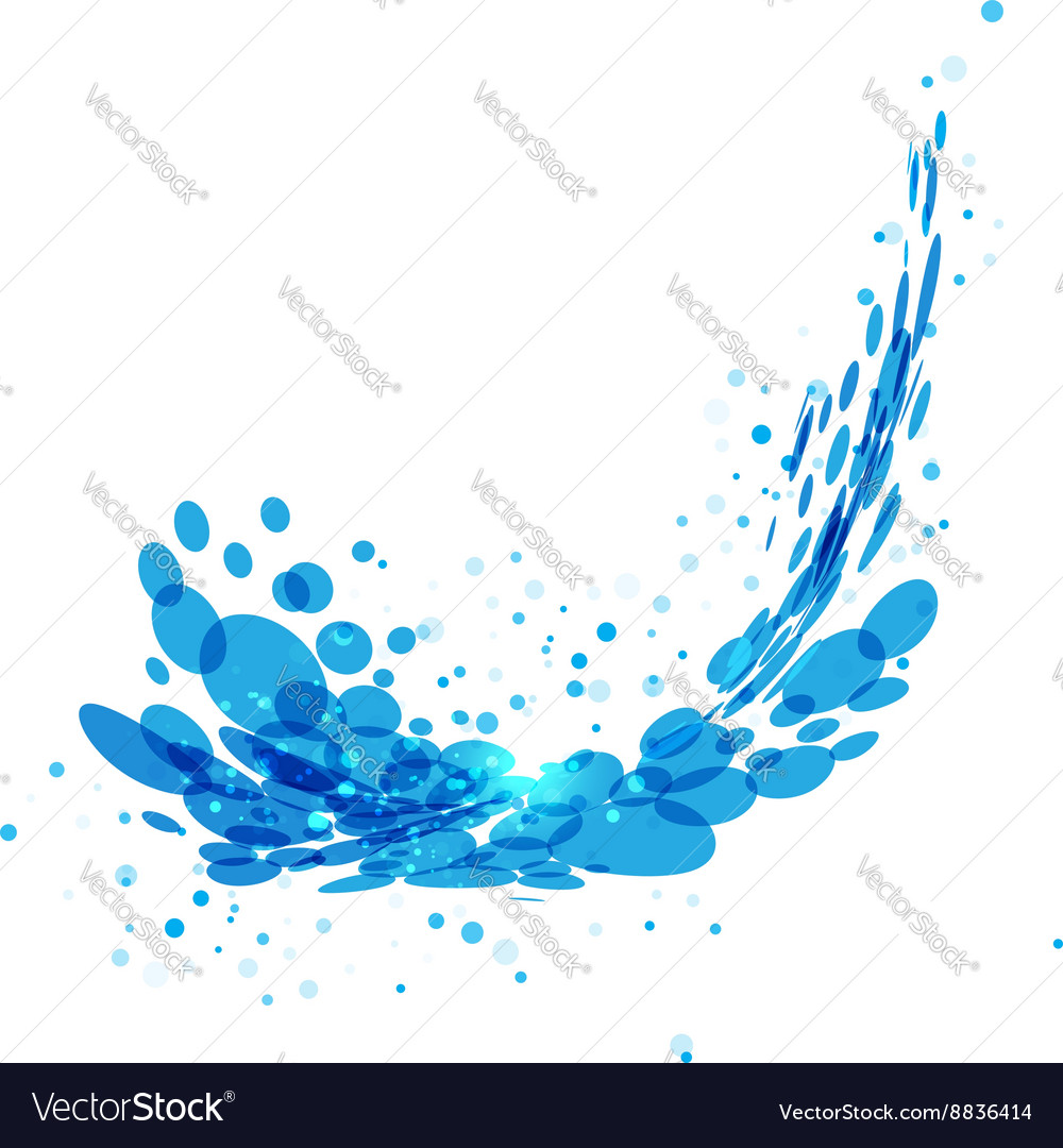 Water splash on white background Royalty Free Vector Image