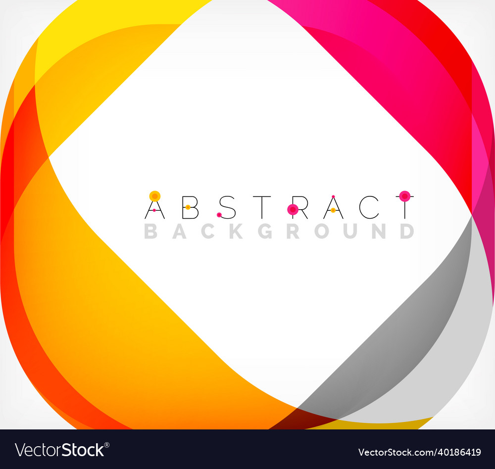 Abstract square shape with overlapping waves Vector Image Abstract square shape with overlapping waves