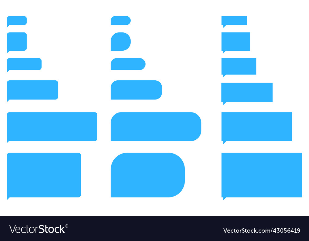 Chat icon set smartphone message interface vector image Chat icon set smartphone message interface