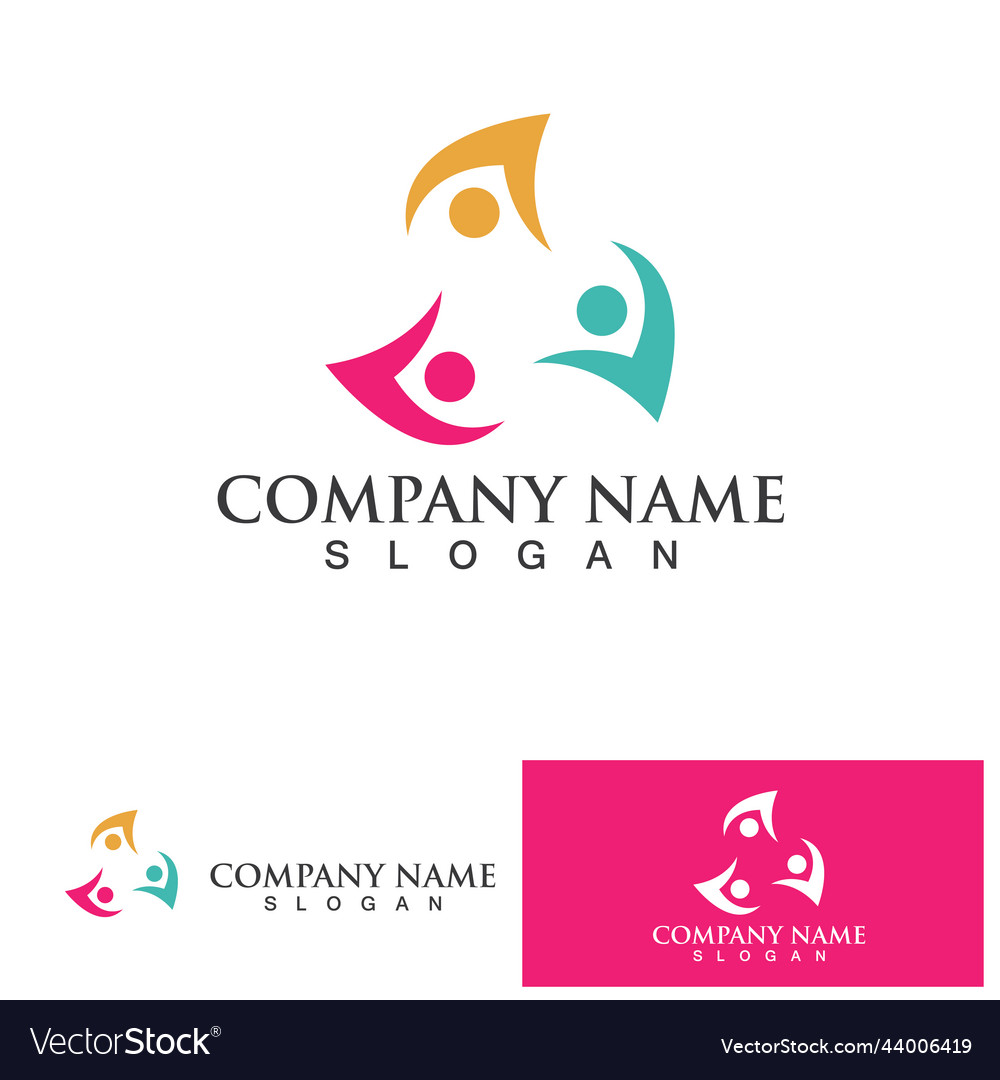 Community logo design template for teams vector image
