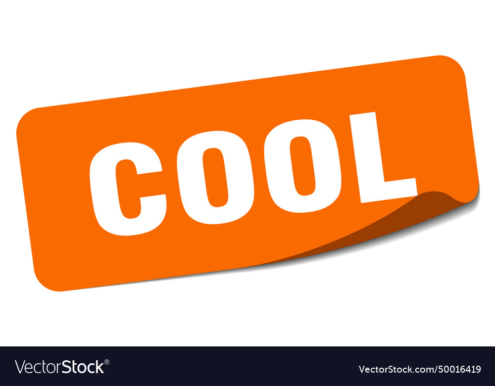 Cool sticker label Royalty Free Vector Image - VectorStock