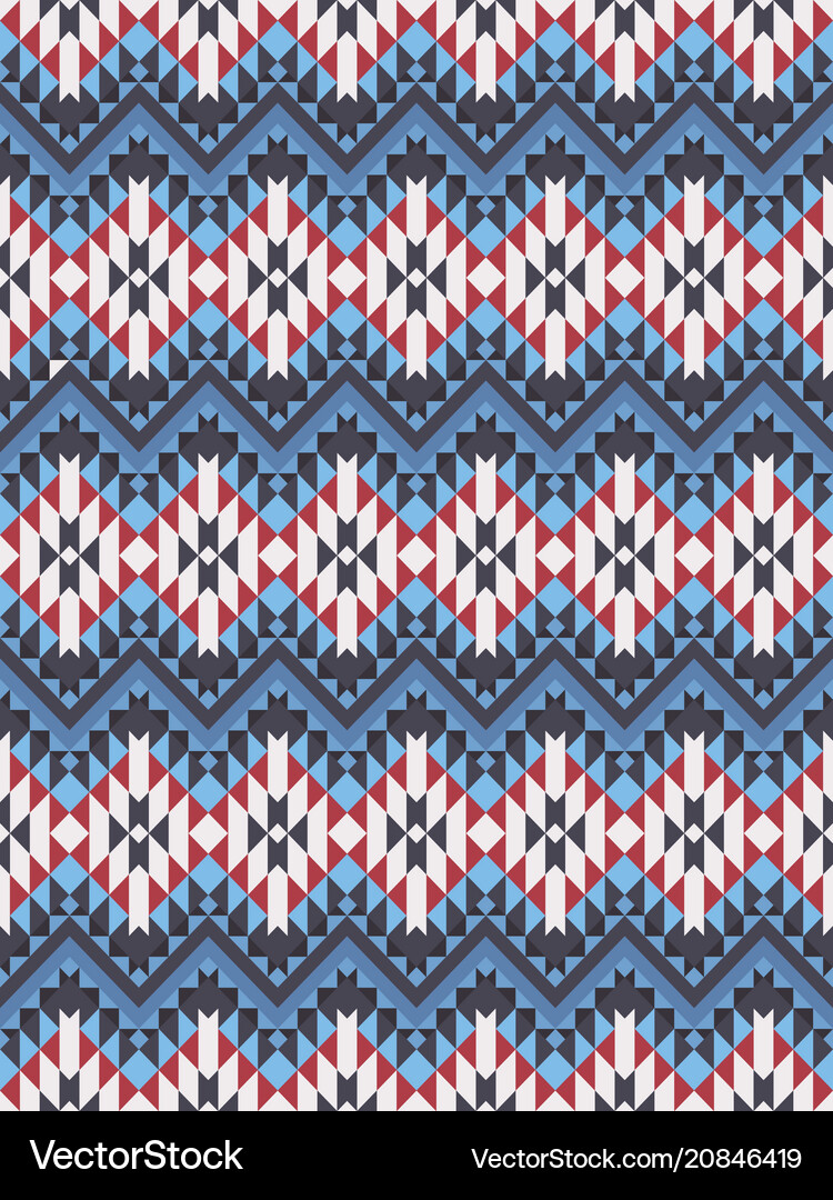 Ethnic geometric seamless pattern Royalty Free Vector Image