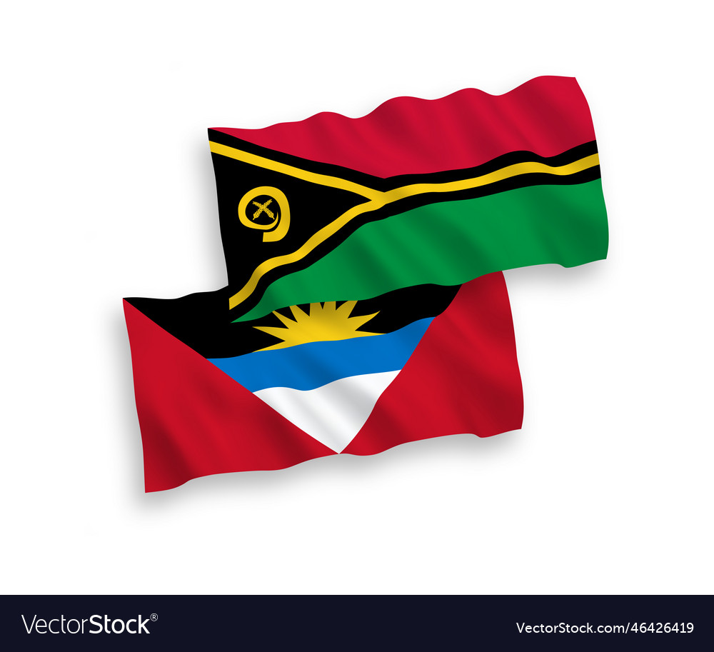 Flags of republic vanuatu and antigua Royalty Free Vector