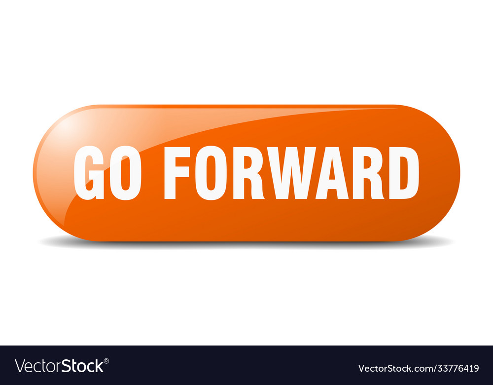 Go forward button sticker banner rounded glass