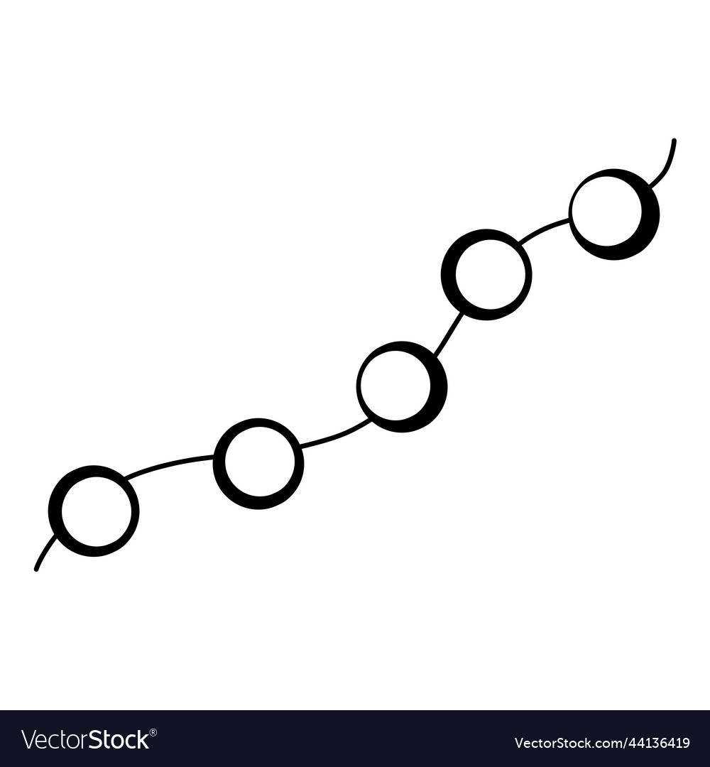 Hand drawn doodle of garland vector image Hand drawn doodle of garland