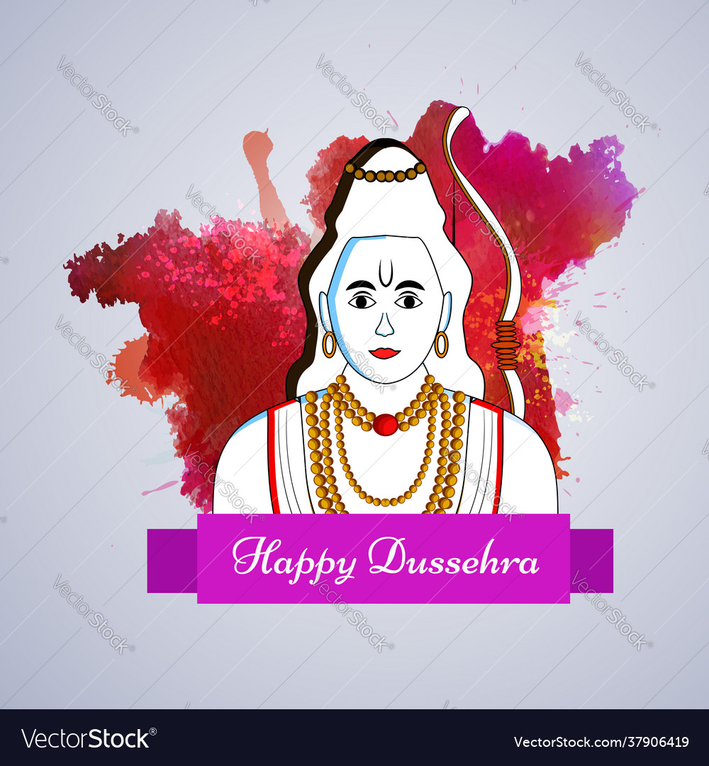 Hindu festival dussehra vector image Hindu festival dussehra