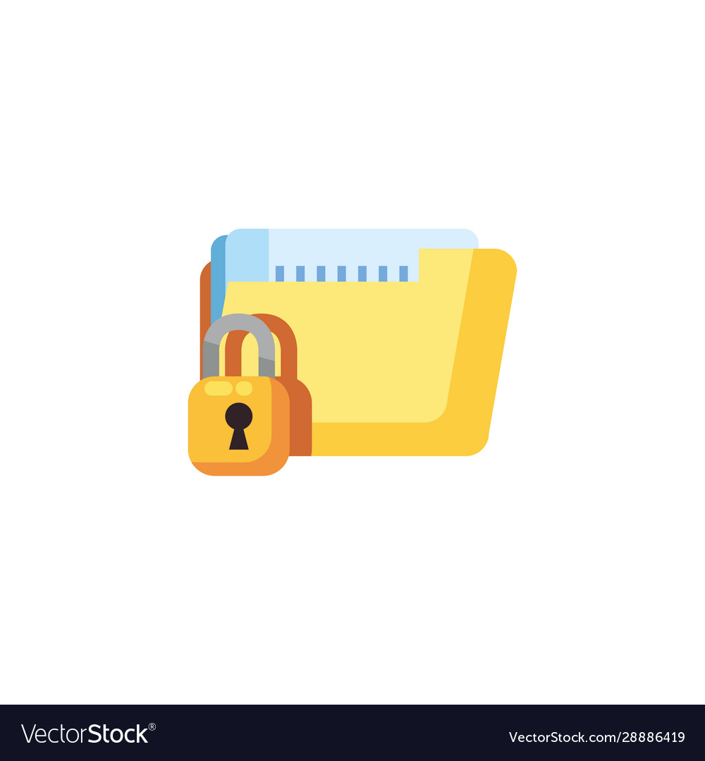 Isolated file and padlock design