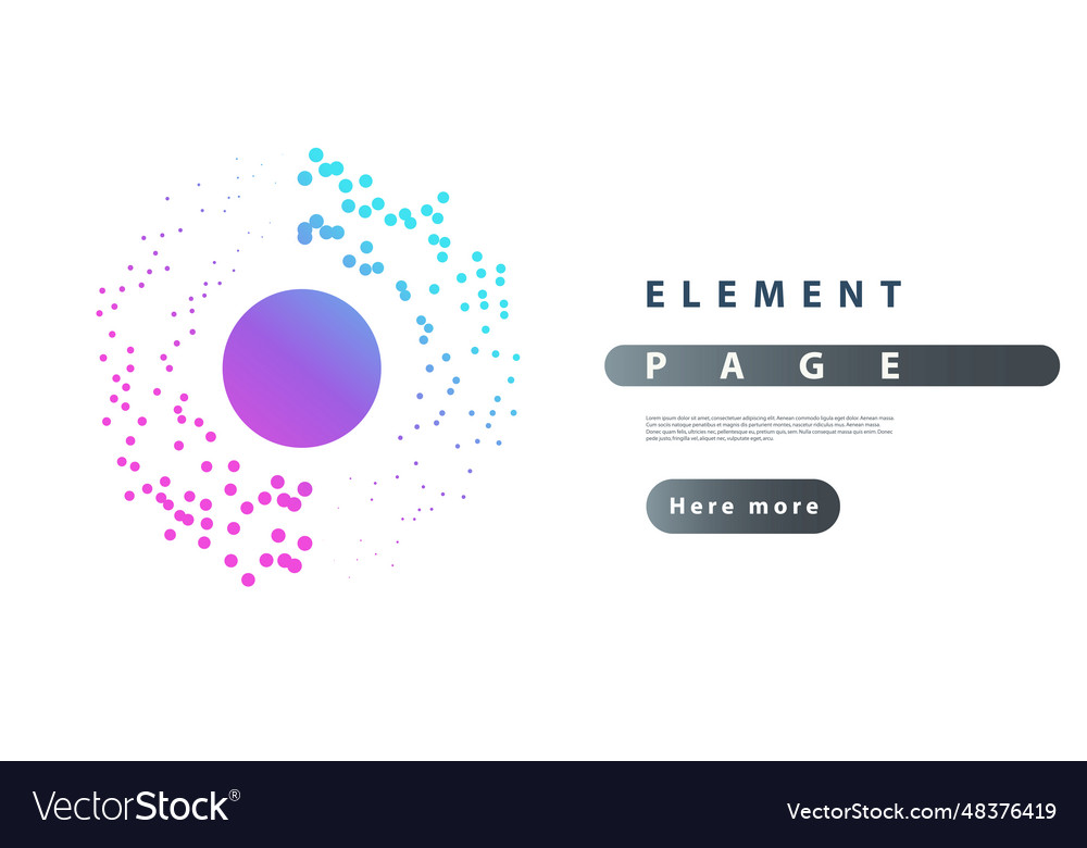 Modern dotted connect design abstract tech round vector image Modern dotted connect design abstract tech round