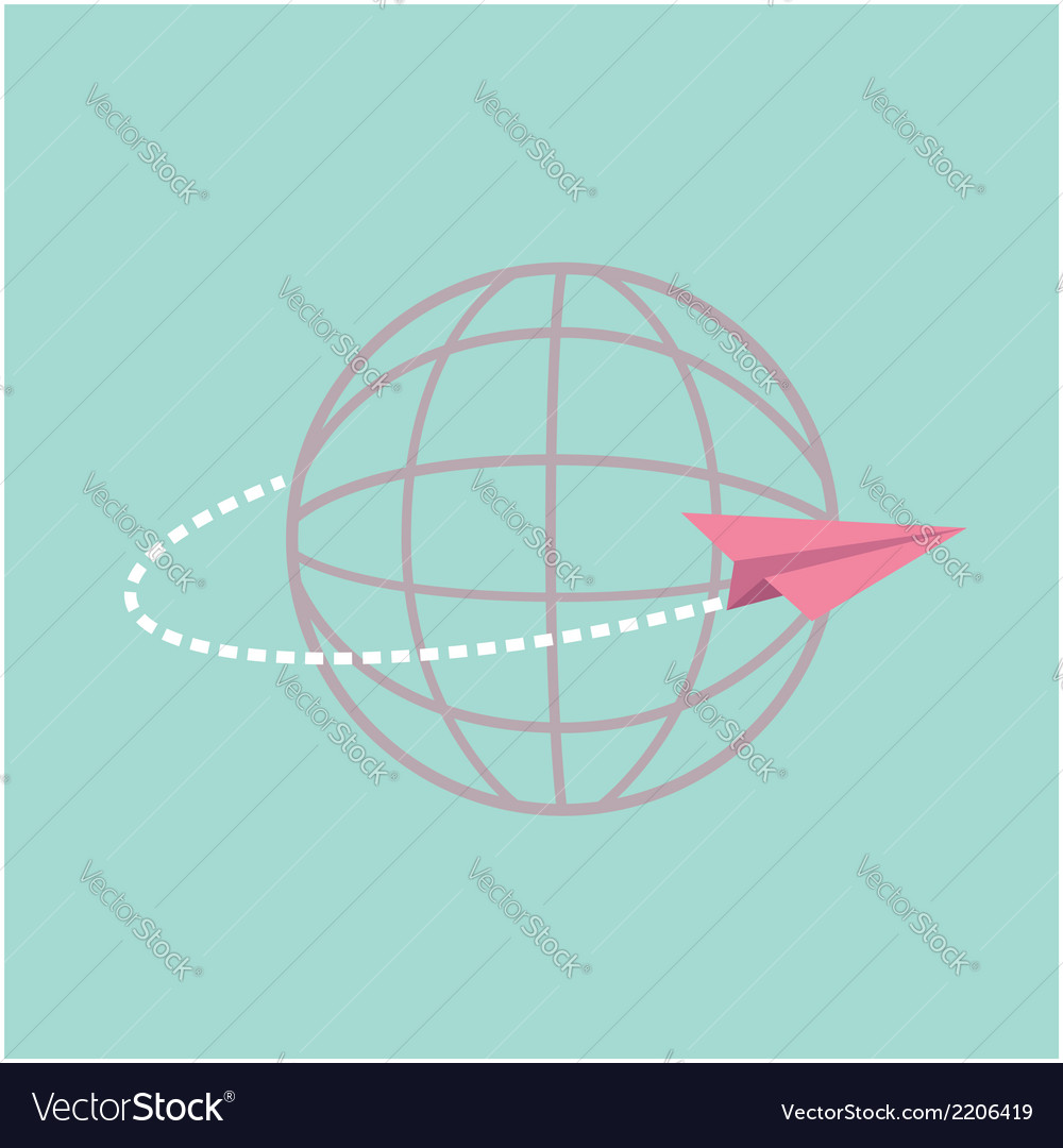 Paper Airplane Globe