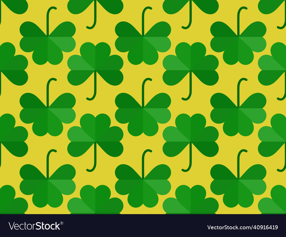 Seamless pattern with clover for saint patricks