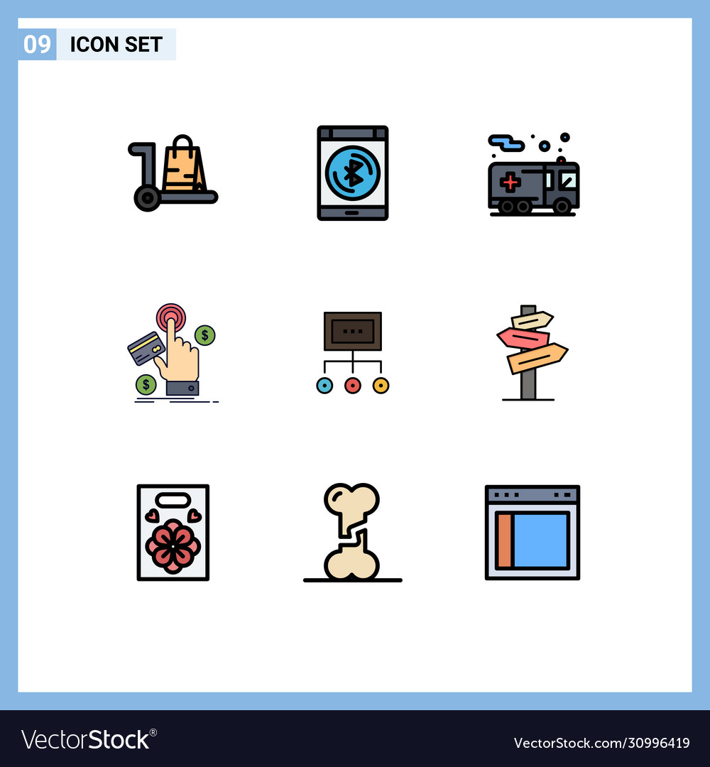 Set 9 modern ui icons symbols signs for web