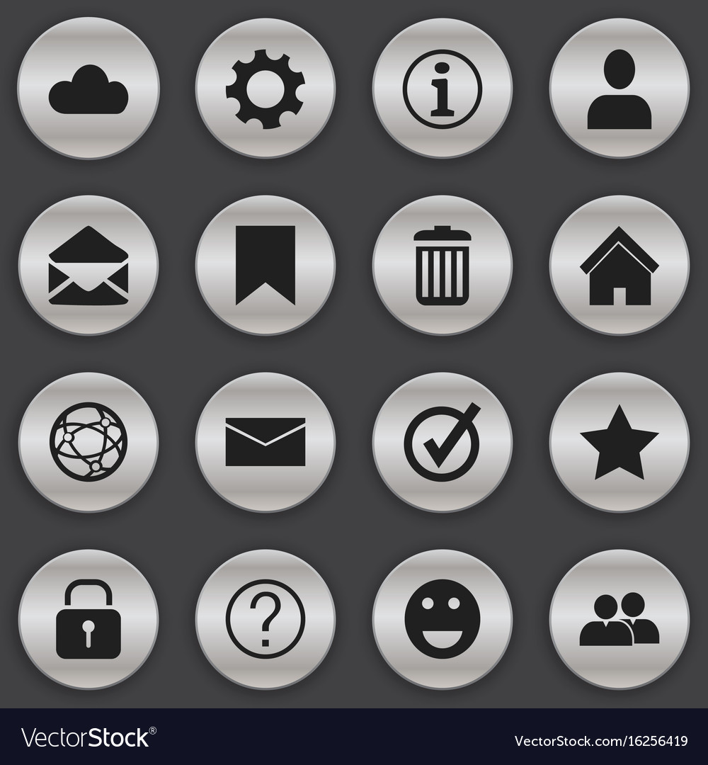 Set of 16 editable internet icons includes